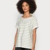 Esprit Damen COO STRIPE - T-Shirt Print - Pastel Green