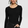 Esprit Damen SLIM - Langarmshirt - Black -Esprit Verkäufe 2024 46a67b681a76431ba110f45e404f265b