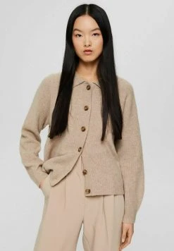 Esprit Damen LOOSE - Strickjacke - Light Taupe