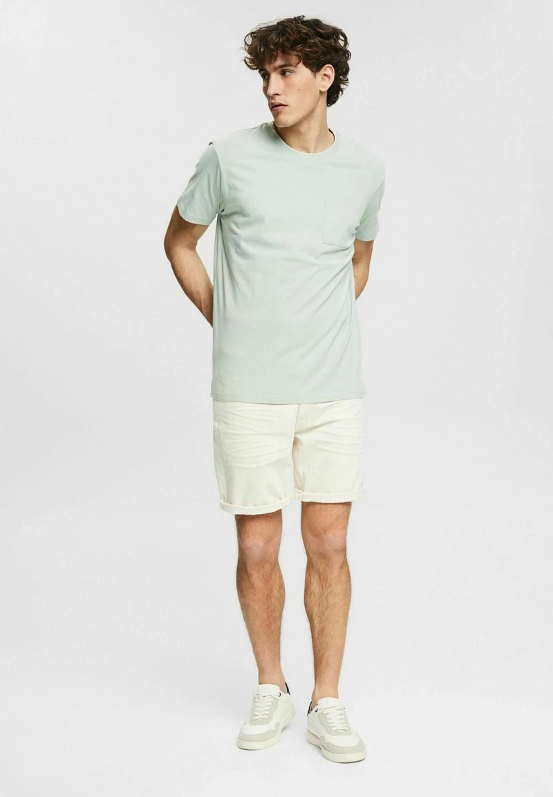 Esprit Herren MIT BRUSTTASCHE - T-Shirt Basic - Khaki Green 4 Esprit Herren MIT BRUSTTASCHE - T-Shirt Basic - Khaki Green – Bild 2