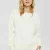 Esprit Damen BESTICKTES - Sweatshirt - Off White