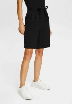Esprit MIT BUNDFALTEN - Shorts - Black | Damen
