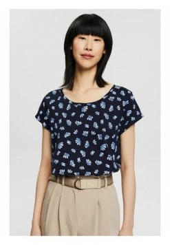 Esprit T-SHIRT MIT Print AUS 100%25 ORGANIC COTTON - T-Shirt Print - Navy Blue | Damen
