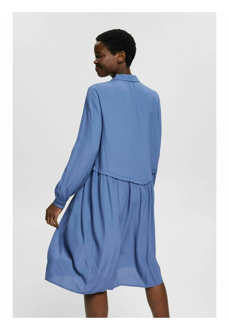 Esprit Damen MIT RÜSCHENKANTE - Blusenkleid - Blue Lavender 5 Esprit Damen MIT RÜSCHENKANTE - Blusenkleid - Blue Lavender – Bild 3