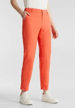 Esprit CHINO MIT GUMMIZUGBUND, 100%25 ORGANIC COTTON - Chino - Coral | Damen