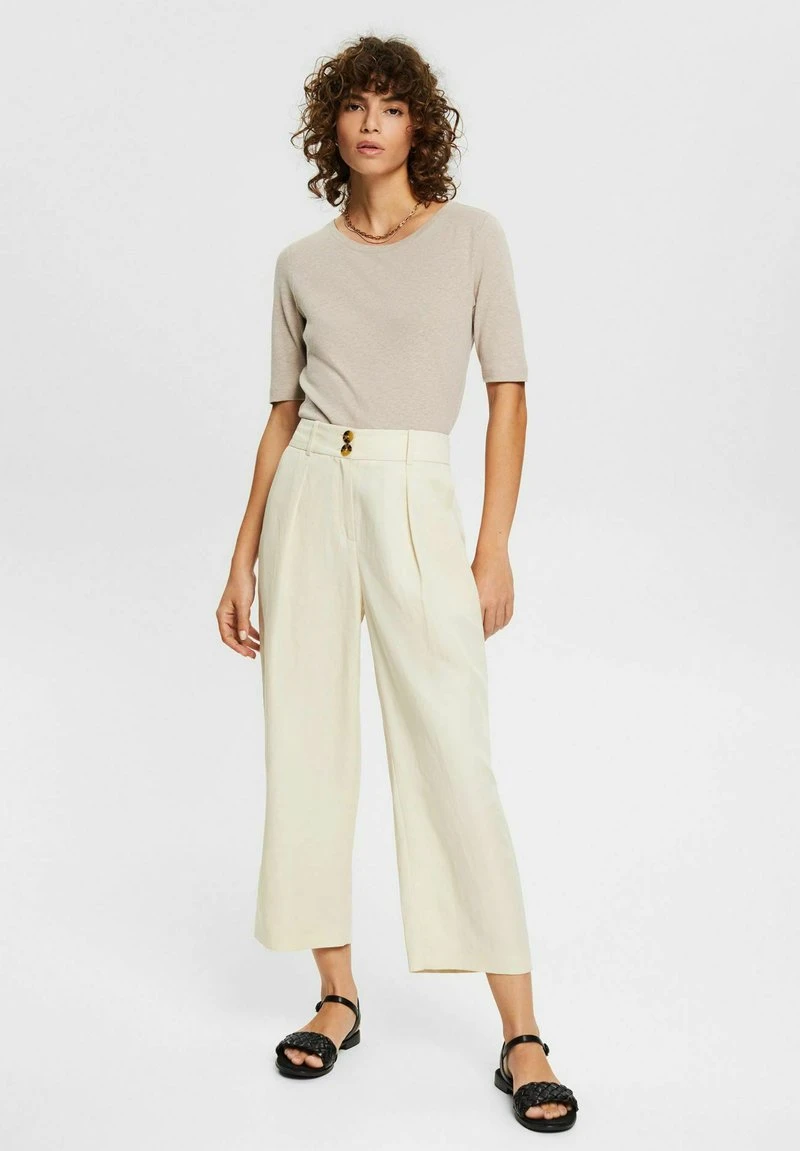 Esprit Damen T-Shirt Basic - Light Taupe 3 Esprit Damen T-Shirt Basic - Light Taupe