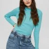 Esprit Damen Langarmshirt - Turquoise -Esprit Verkäufe 2024 50a02f20857b443eb3b6d23e15f84791