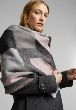 Esprit Damen MIT MUSTER - Schal - Medium Grey