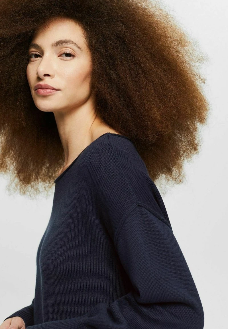 Esprit Damen MIT SCHLITZEN - Strickpullover - Navy 6 Esprit Damen MIT SCHLITZEN - Strickpullover - Navy – Bild 4