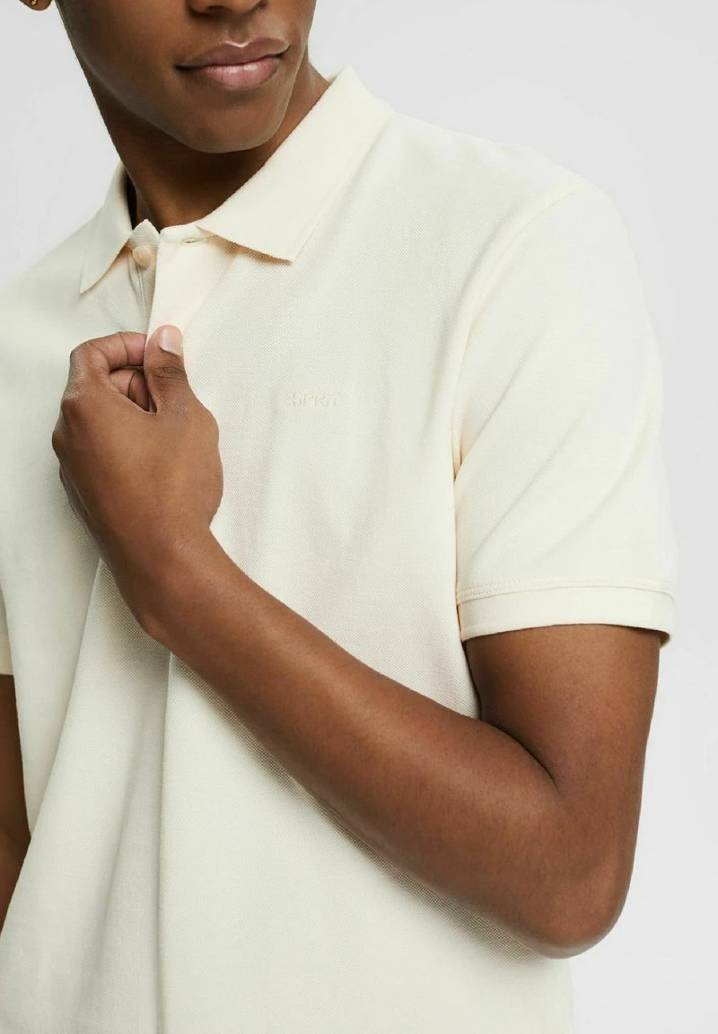 Esprit Herren Poloshirt - Cream Beige 7 Esprit Herren Poloshirt - Cream Beige – Bild 5