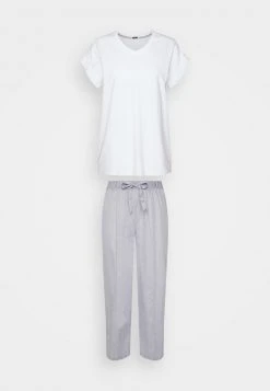 Esprit STRIPE COMBI SLEEVE SHIRT PANTS - Pyjama - Light Blue Lavender | Damen