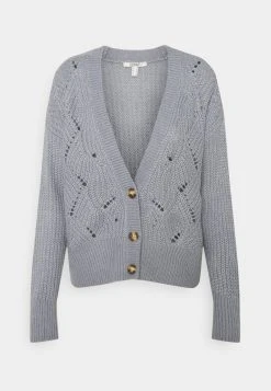 Esprit STRUCTURE OPTIC CARDIGAN - Strickjacke - Light Blue Lavender | Damen