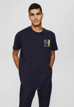 Esprit REGULAR FIT - T-Shirt Print - Navy | Herren