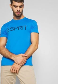Esprit Herren LOGO - T-Shirt Print - Bright Blue