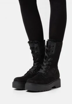 Esprit Damen BOOTIE - Schnürstiefel - Black