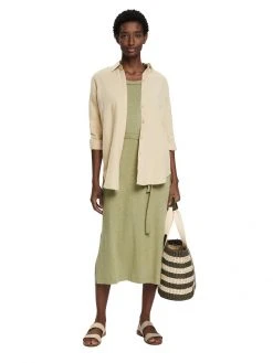 Esprit Damen HENLEY DRESS - Jerseykleid - Light Khaki -Esprit Verkäufe 2024 5c56252ea0024877aad3527c51f96b0a