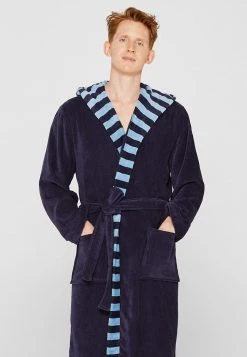Esprit Herren MIT STREIFEN - Bademantel - Navy Blue