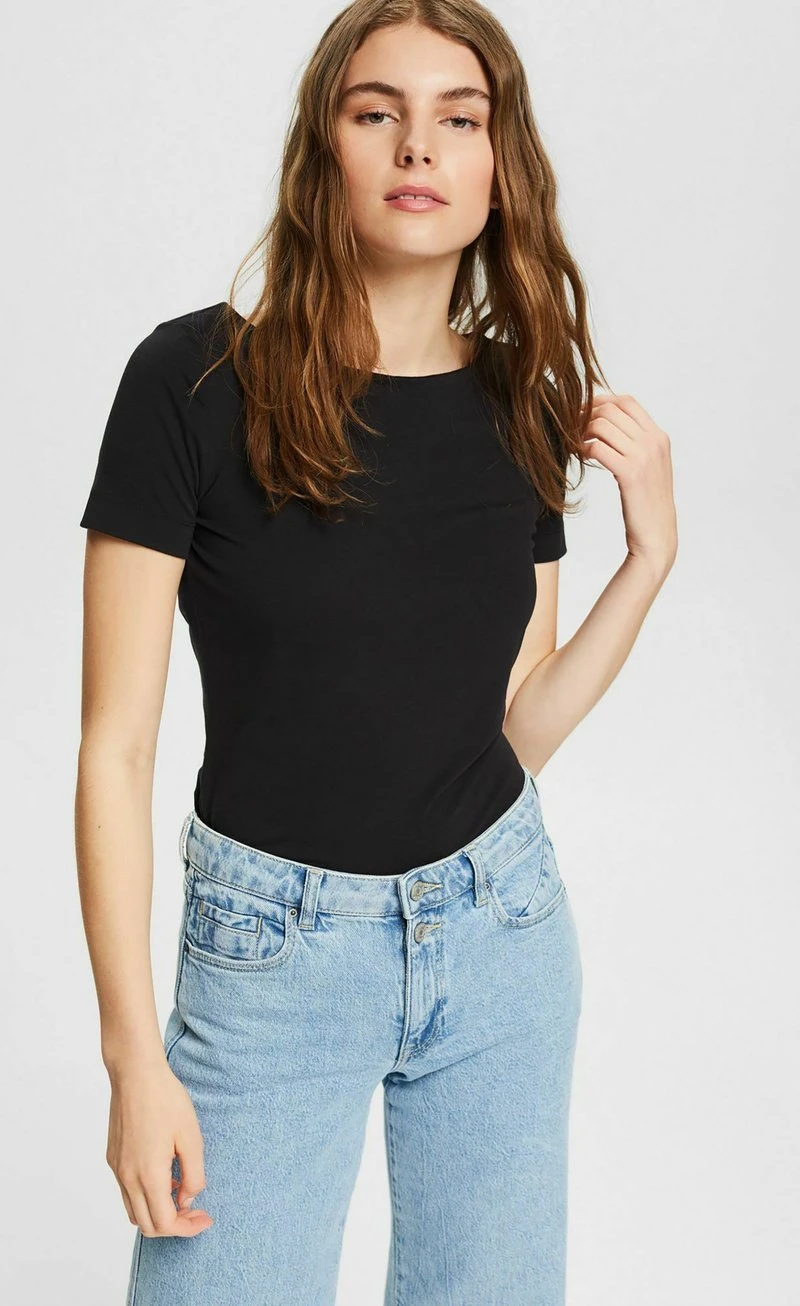 Esprit Damen T-Shirt Basic - Black 3 Esprit Damen T-Shirt Basic - Black
