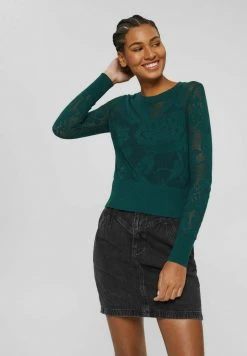 Esprit Damen Strickpullover - Dark Teal Green