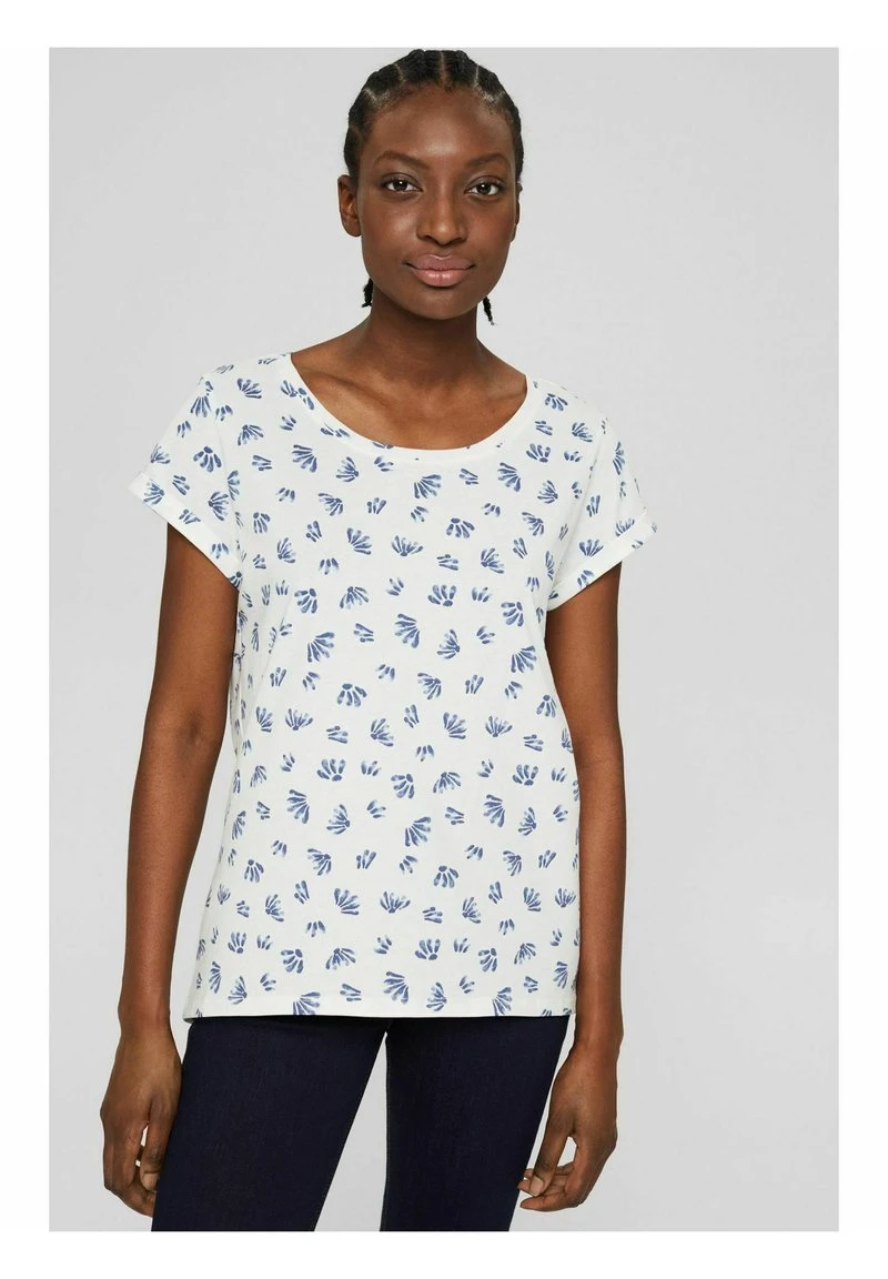 Esprit Damen T-SHIRT MIT Print AUS 100%25 ORGANIC COTTON - T-Shirt Print - Blue Lavender 3 Esprit Damen T-SHIRT MIT Print AUS 100%25 ORGANIC COTTON - T-Shirt Print - Blue Lavender