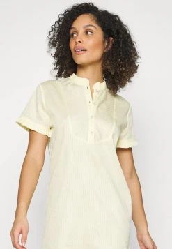 Esprit Damen STRIPE NIGHTSHIRT SHORTSLEEVE - Nachthemd - Pastel Yellow -Esprit Verkäufe 2024 65e4ed32a6804a36b06705c1c2e93377