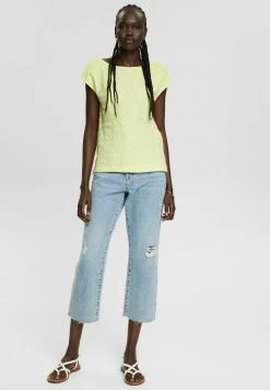 Esprit Damen MIT STRUKTURS - T-Shirt Print - Citrus Green -Esprit Verkäufe 2024 66516f6c384a4175820638d247da725d