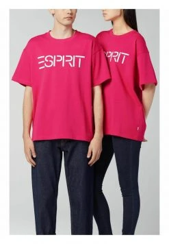 Esprit Unisex T-Shirt Print - Pink Fuchsia