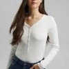 Esprit Damen Langarmshirt - Off White