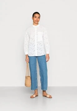 Esprit Damen LEAF BLOUSE - Bluse - White -Esprit Verkäufe 2024 6a0fd73eb82a453a825f3b7a67b38aba