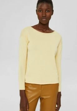 Esprit Damen MIT ROLLSAUM - Strickpullover - Pastel Yellow