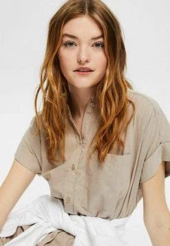 Esprit SHIRT - Blusenkleid - Light Taupe | Damen -Esprit Verkäufe 2024 6ad1606cccfd4ba68f95a7f18ef5db9b