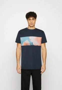 Esprit Herren AW CNECK SS - T-Shirt Print - Navy