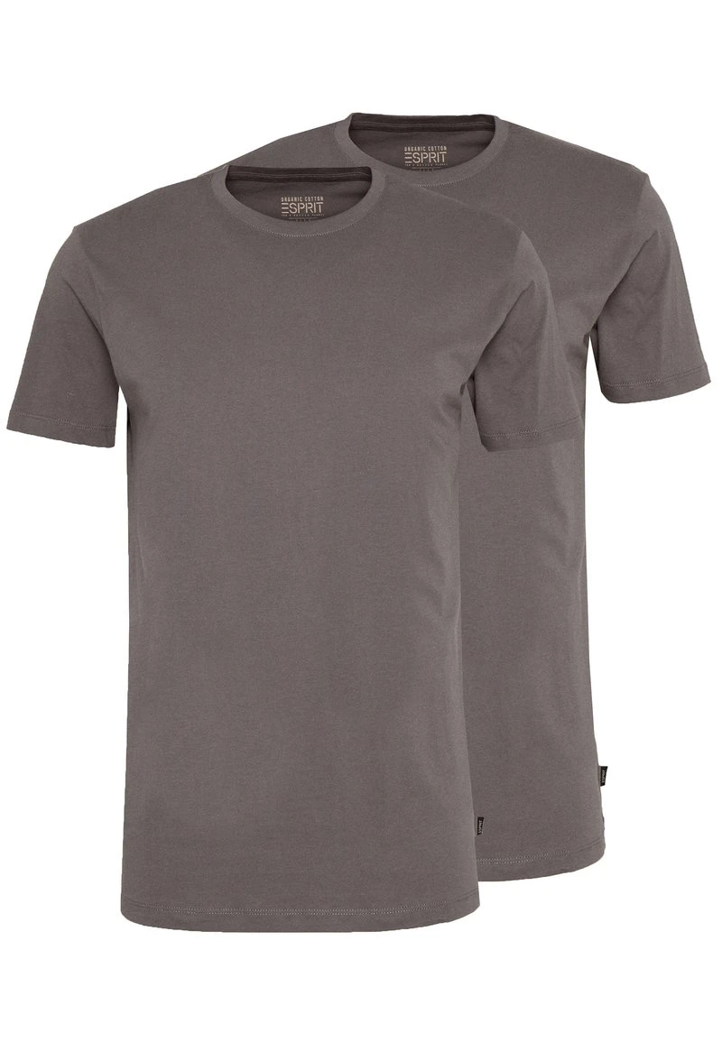 Esprit Herren 2 PACK - T-Shirt Basic - Dark Grey 6 Esprit Herren 2 PACK - T-Shirt Basic - Dark Grey – Bild 4