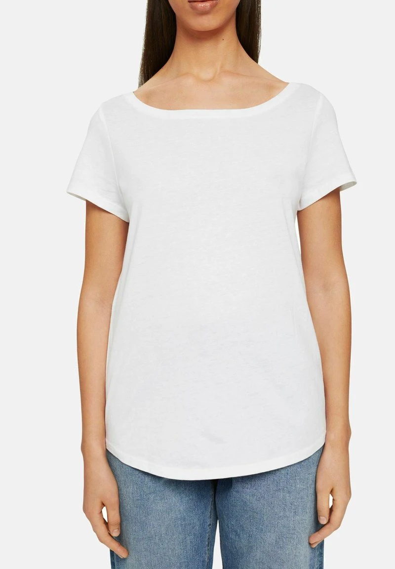 Esprit T-Shirt Basic - White | Damen 6 Esprit T-Shirt Basic - White | Damen – Bild 4