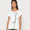 Esprit Damen T-Shirt Print - Off White