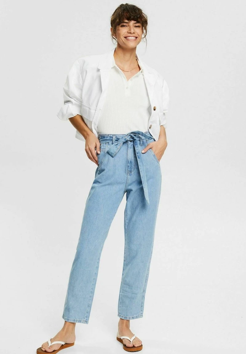 Esprit Damen PAPERBAG - Jeans Straight Leg - Blue Medium Washed 4 Esprit Damen PAPERBAG - Jeans Straight Leg - Blue Medium Washed – Bild 2