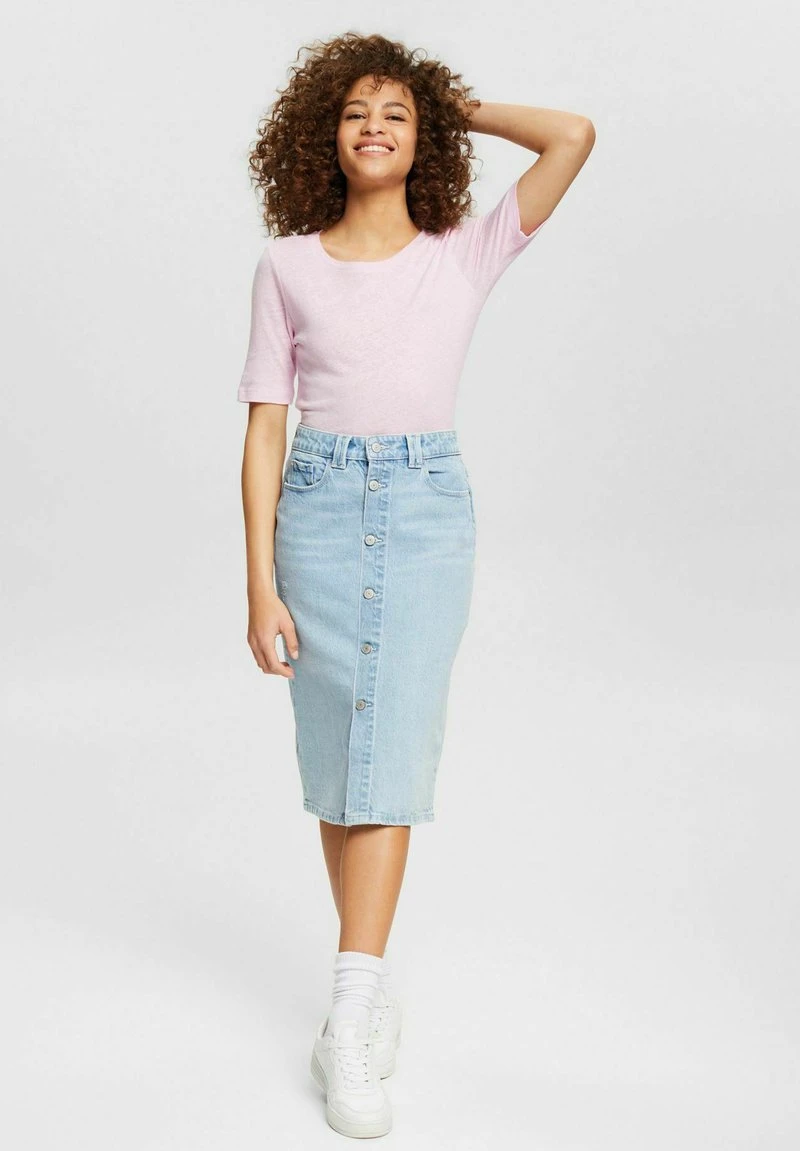 Esprit T-Shirt Basic - Pink | Damen 4 Esprit T-Shirt Basic - Pink | Damen – Bild 2