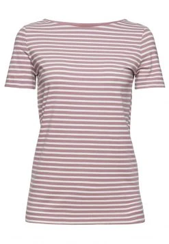 Esprit Damen MIT STREIFENMUSTER - T-Shirt Print - Mauve -Esprit Verkäufe 2024 730c8f887efe4993bbd550c6aec835e1