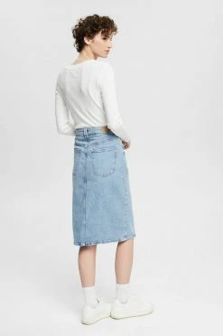 Esprit MIT KNOPFLEISTE - Bleistiftrock - Blue Medium Washed | Damen -Esprit Verkäufe 2024 75d3ffe5a3a146faaa1f83ad1d39d449