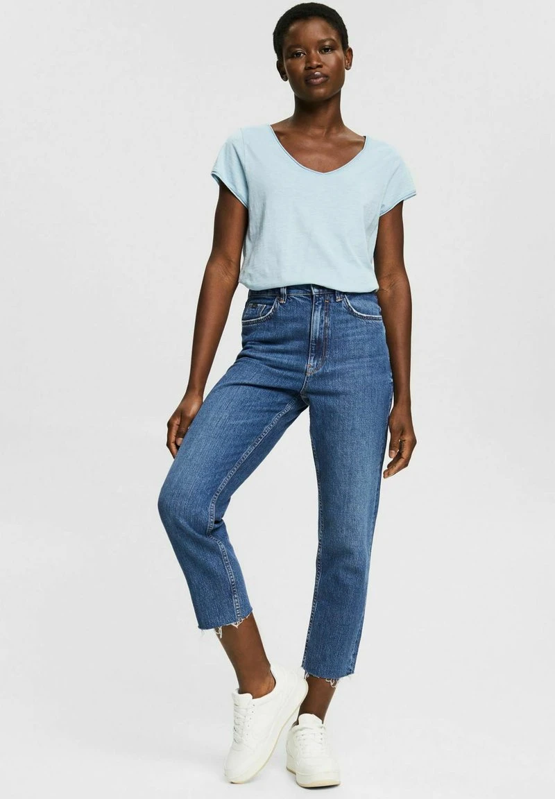 Esprit Damen T-Shirt Basic - Grey Blue 4 Esprit Damen T-Shirt Basic - Grey Blue – Bild 2