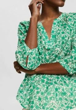 Esprit Damen GEMUSTERTE MIT 3/4 ÄRMELN - Bluse - Mint -Esprit Verkäufe 2024 7683f5ec038b45fa91d622e0dd56f281