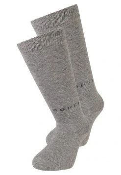 Esprit FOOT LOGO 2-PACK SUSTAINABLE COTTON-MIX - Kniestrümpfe - Light Grey Melange | Unisex