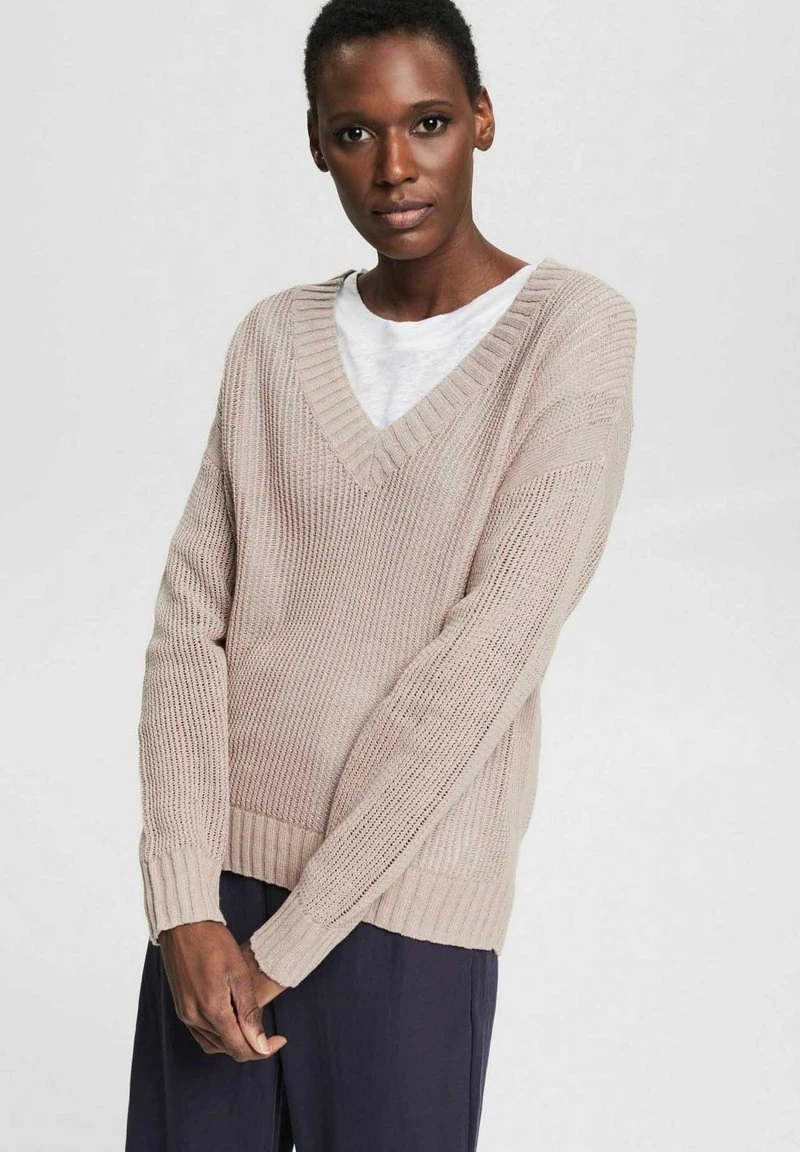 Esprit Damen Strickpullover - Light Taupe 3 Esprit Damen Strickpullover - Light Taupe
