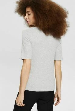 Esprit Damen T-Shirt Basic - Light Grey -Esprit Verkäufe 2024 7dd7916d43cc4e108c508eb40bc1c28f