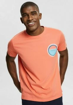 Esprit Herren T-Shirt Print - Coral