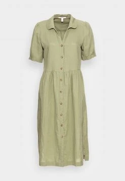 Esprit Damen DRESSES LIGHT WOVEN - Blusenkleid - Light Khaki -Esprit Verkäufe 2024 81088446824f4fe8a2eb5b5d91eca625