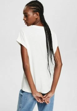 Esprit Damen T-Shirt Basic - Off White -Esprit Verkäufe 2024 81d3bfb095c74de79a6d5fc7bb0ff001