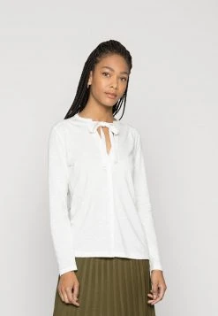 Esprit Damen BOW TIE - Langarmshirt - Off White