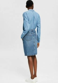 Esprit Damen MIT KNOPFLEISTE - Jeansrock - Blue Medium Washed -Esprit Verkäufe 2024 84e8b276017b4b5ea77c0bbd3dbd6e52