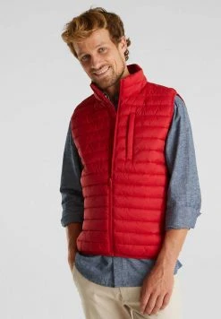 Esprit Herren RECTHINS VEST - Weste - Red